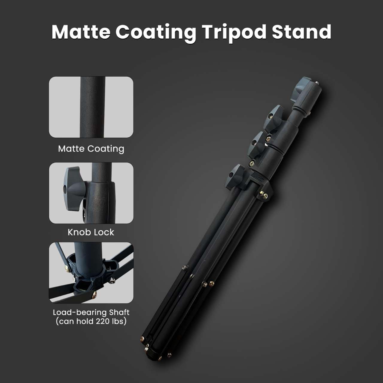Tonsnvitae Adjustable 47.2" Phone Tripod & Selfie Stick, Camera Tripod Stand With Phone Holder Compatible With Iphone/Android/Huawei Cellphone, Gopro,Fill Light,Projector,Live Streaming Etc