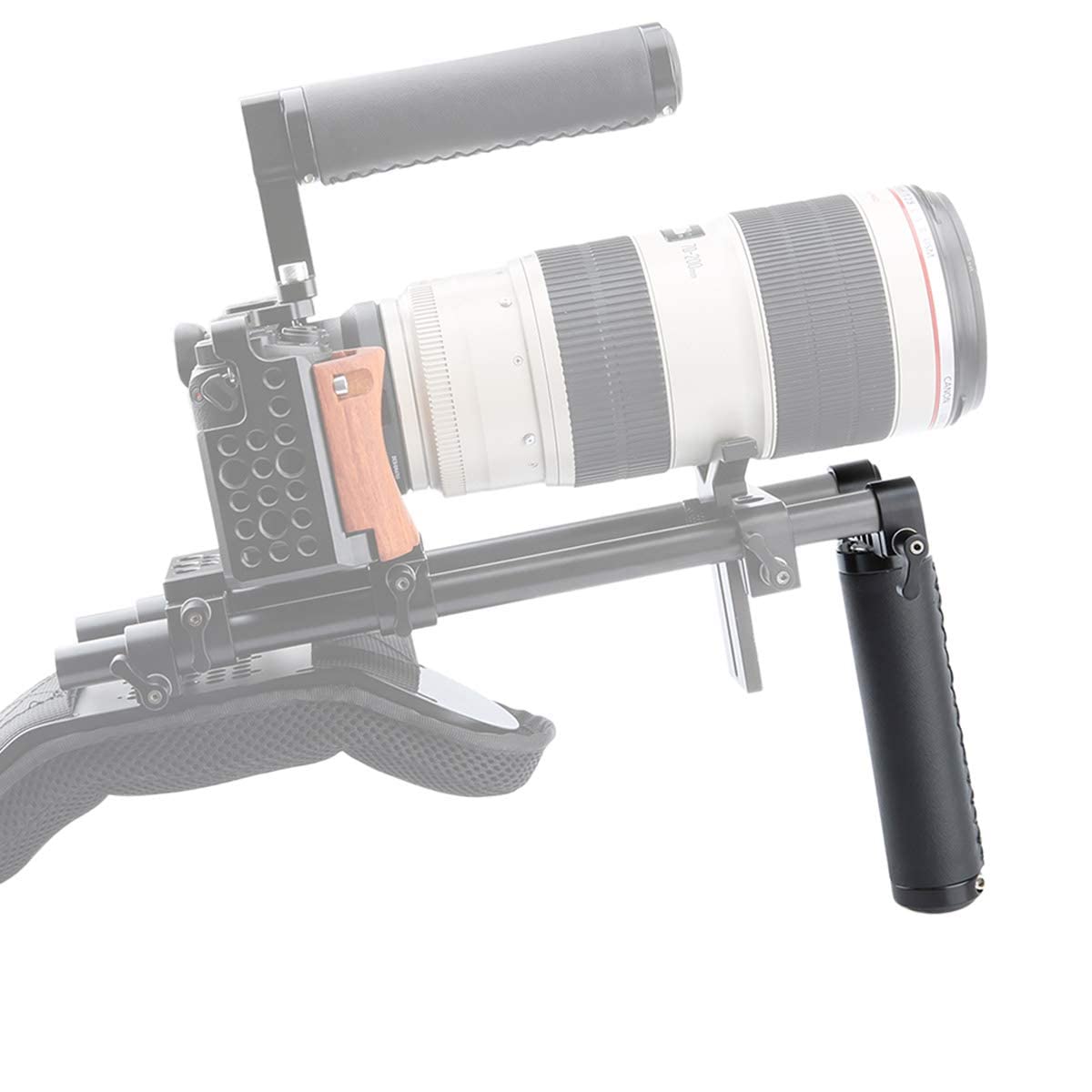 Niceyrig 15Mm Rod Handle With Rod Clamp Connector, Applicable For Dslr Camera Rig Support Rail System