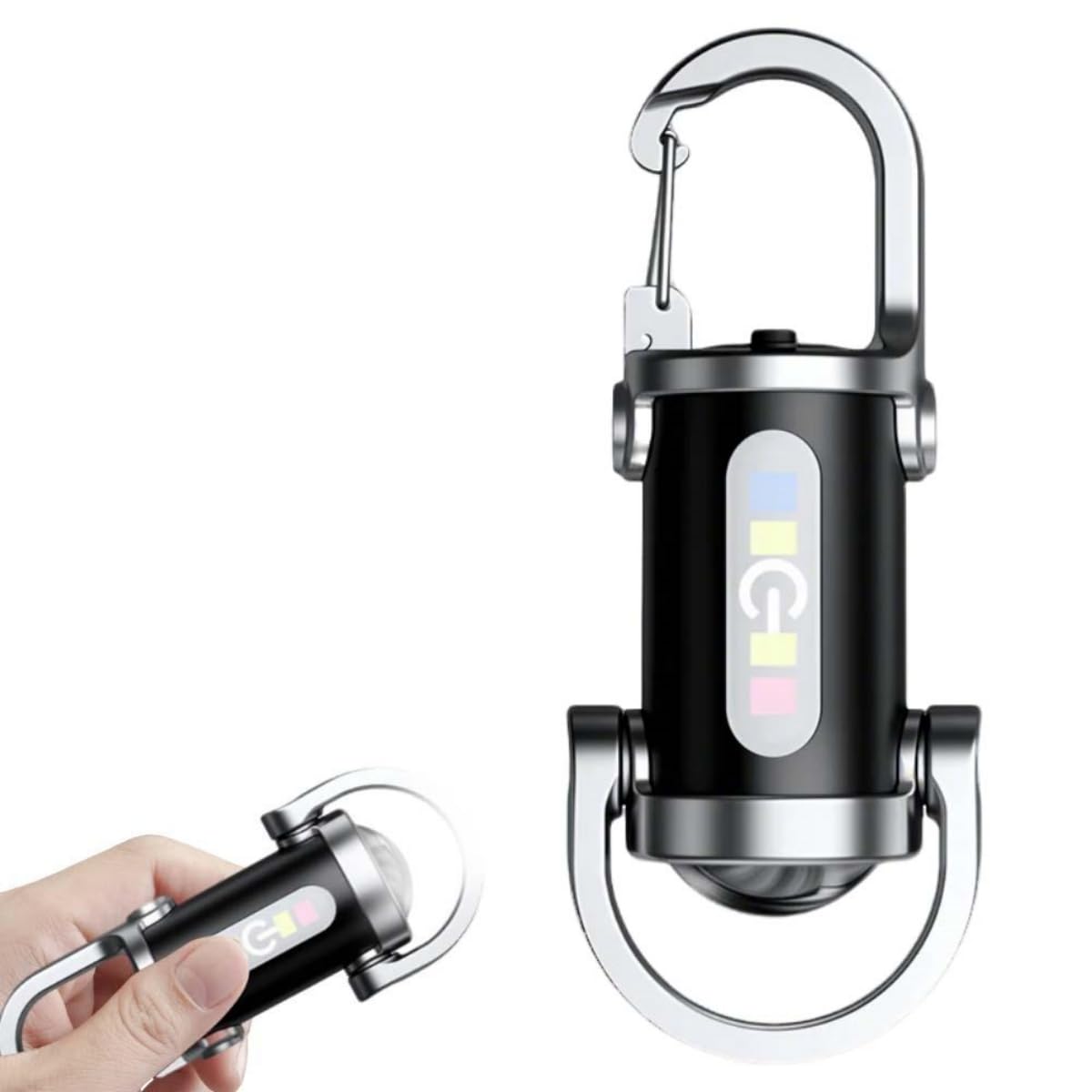 Drkicsy Mini Keychain Flashlight, Usb Rechargeable Portable Flashlights Key Chain Light, Waterproof Small Keychain Light Tiny Flashlight For Outdoor (Black)