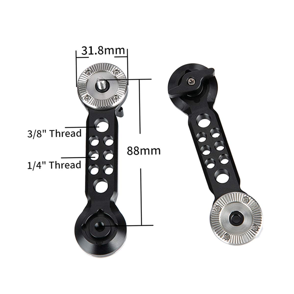 Niceyrig Rosette Handle Kit With Extension Arm M6 Threaded Applicable For 15Mm Dslr Shoulder Pad Rig System - 271