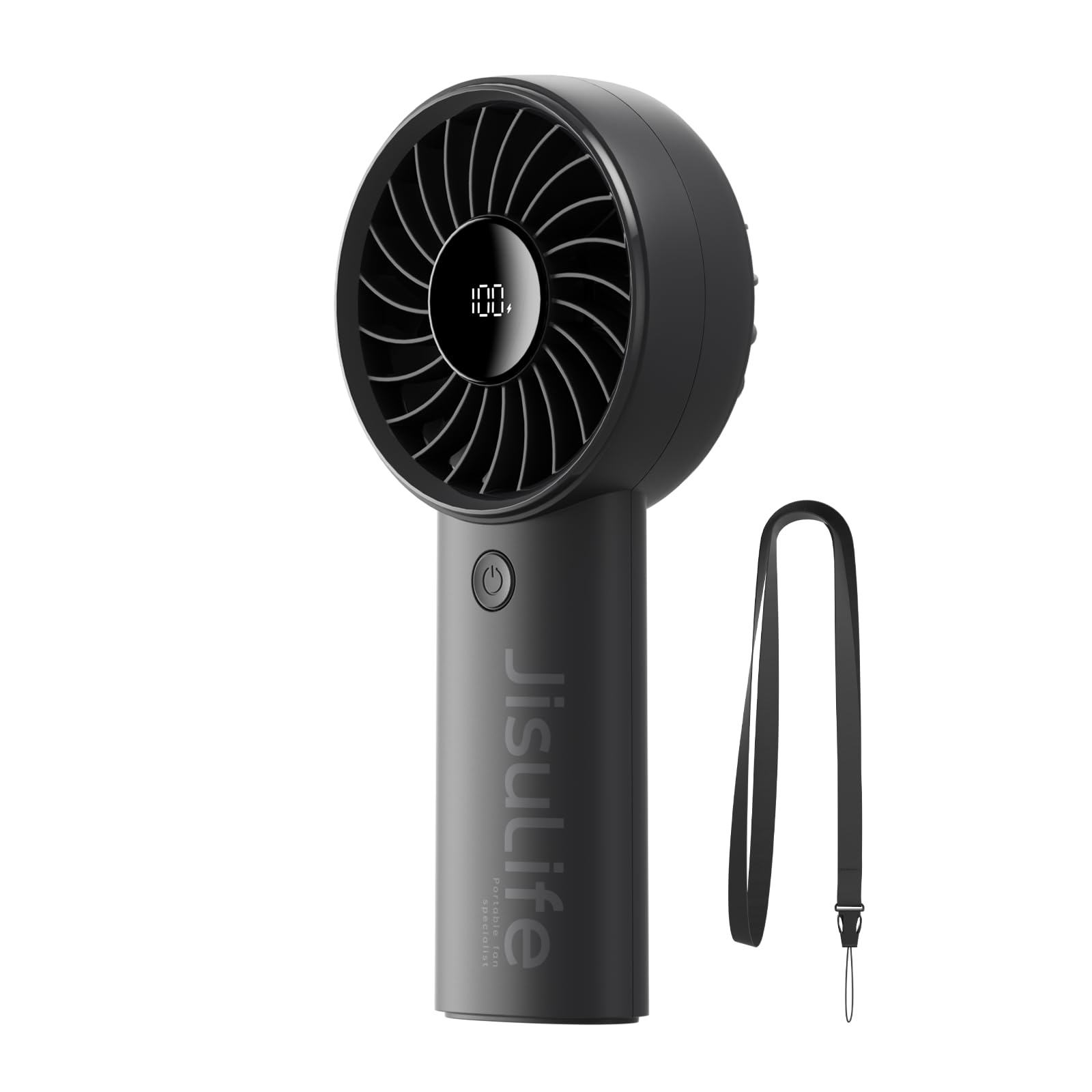 Jisulife Handheld Fan Life4[5-Speed Turbo Wind Pro],5000Mah Portable Rechargeable Fan With Led - Koospark