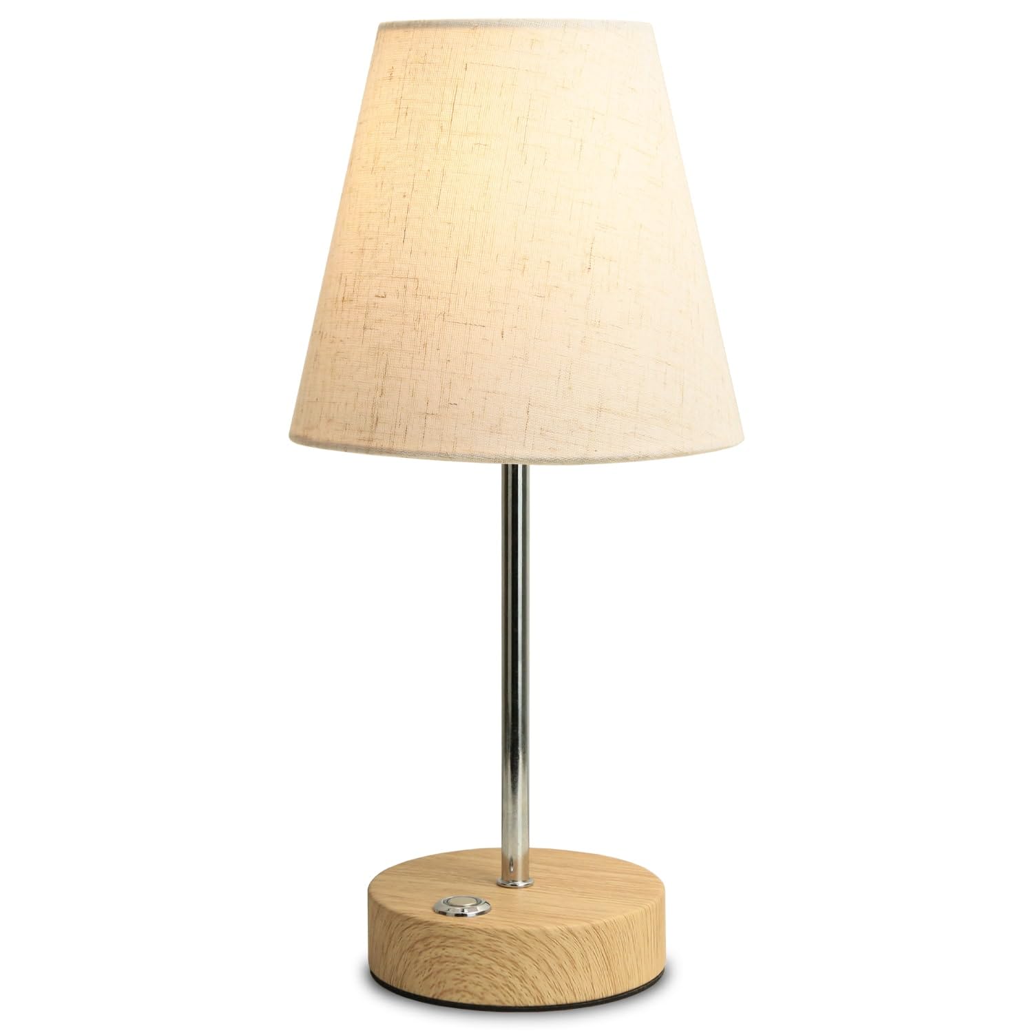 Milluxxi Cordless Lamp, 12'' Small Rechargeable Table Lamps 3000Mah Touch Control Brightness Stepless Dimmable Battery Operated Mini Fabric Shade Lamps For Living Room Dining Kitchen Counter Bedside Outdoor
