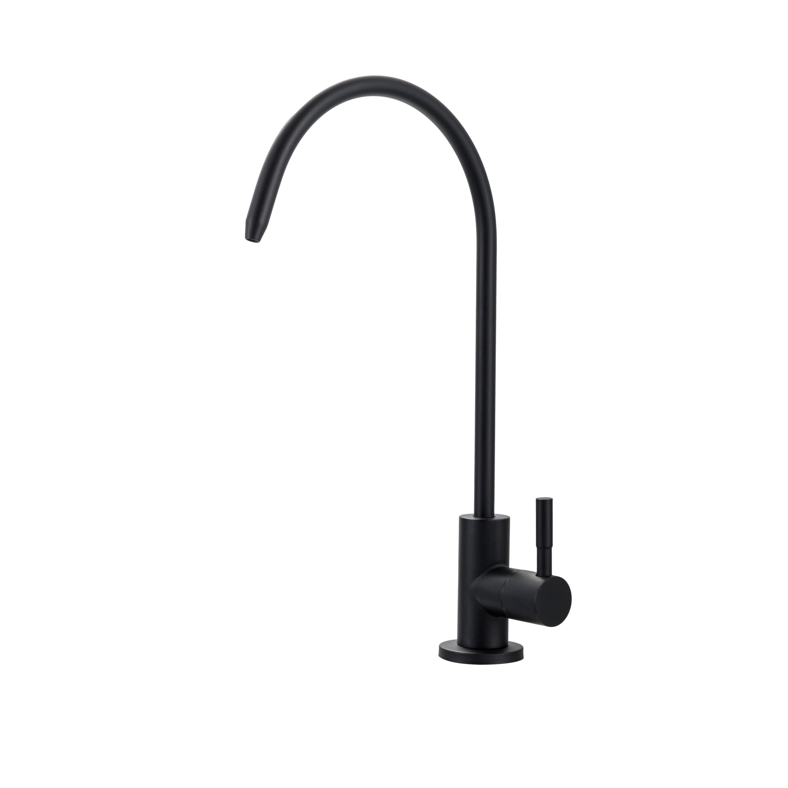 Baher Premium Filtered Water Faucet - Special Series 304 Stainless Steel, Ro System Compatible, 360° Gooseneck Spout, Brushed Finish, 10.5" Height (Matte Black)