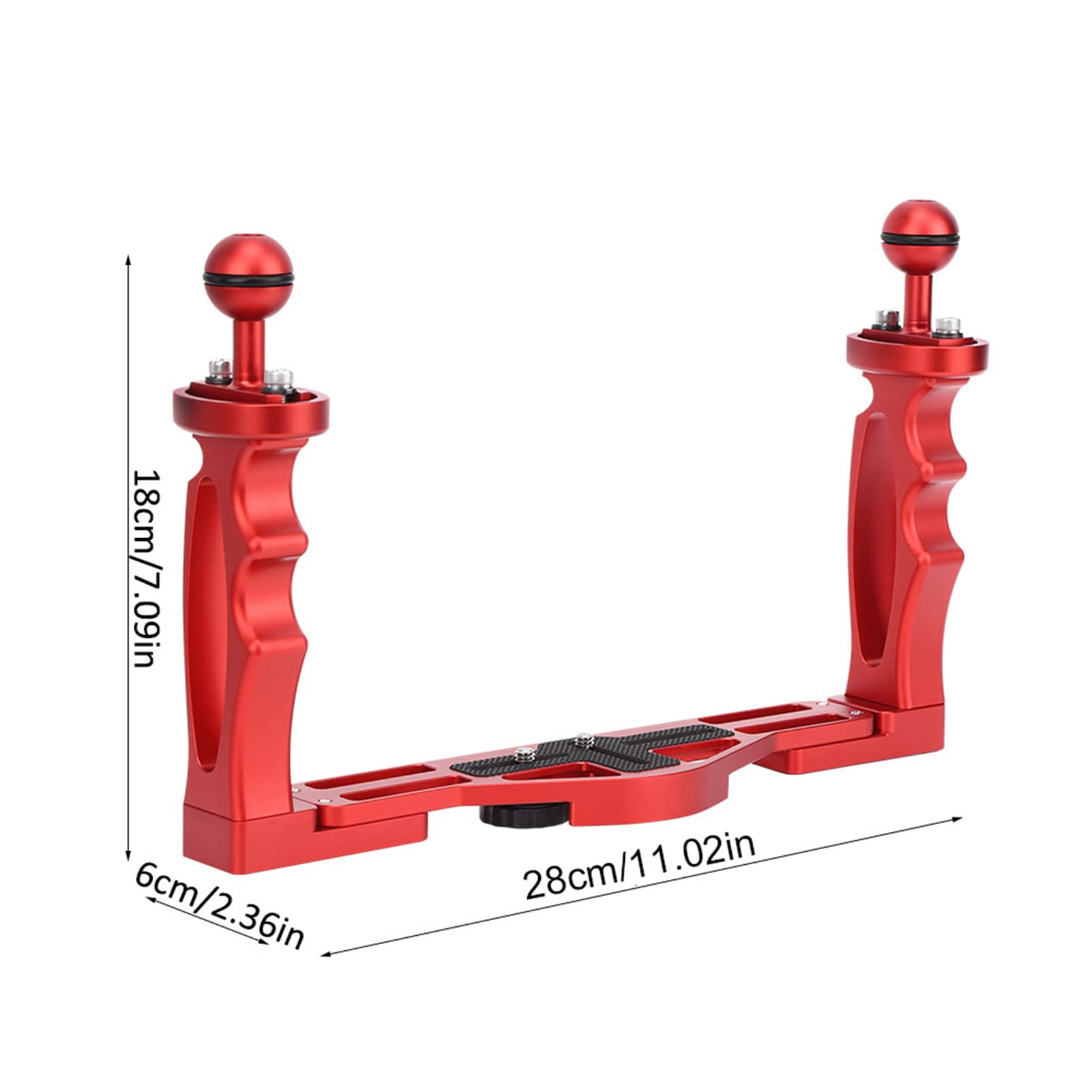 Vomeko Underwater Camera Handle Tray Bracket,Dual Handheld Hand Grip Video Stabilizer,Underwater Sports Camera Holder Stabilizer,Handheld Hand Grip Diving Flashlight Bracket