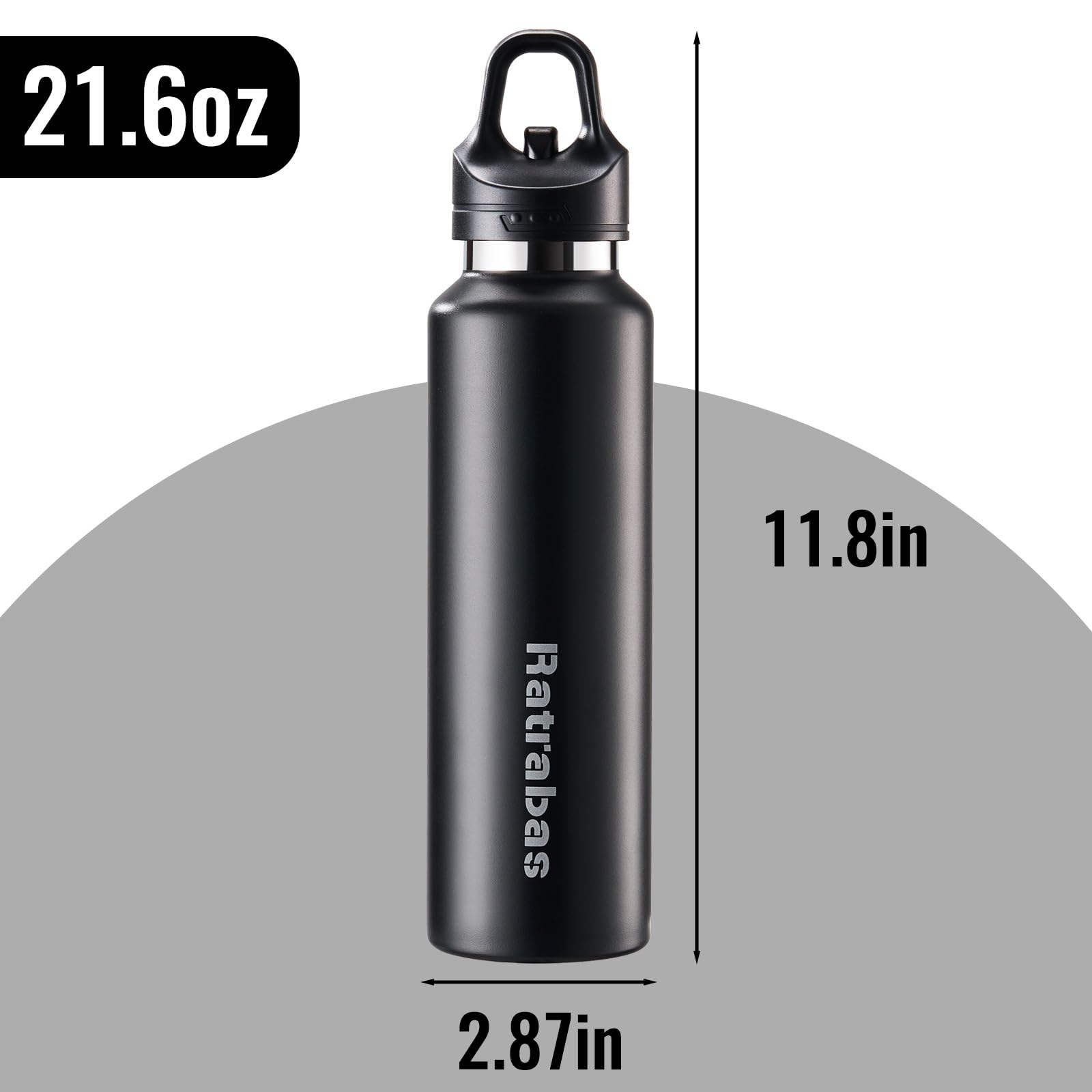 Insulated Water Bottle 21 Oz, Insulated Tumbler With One-Touch Open, Travel Water Bottle