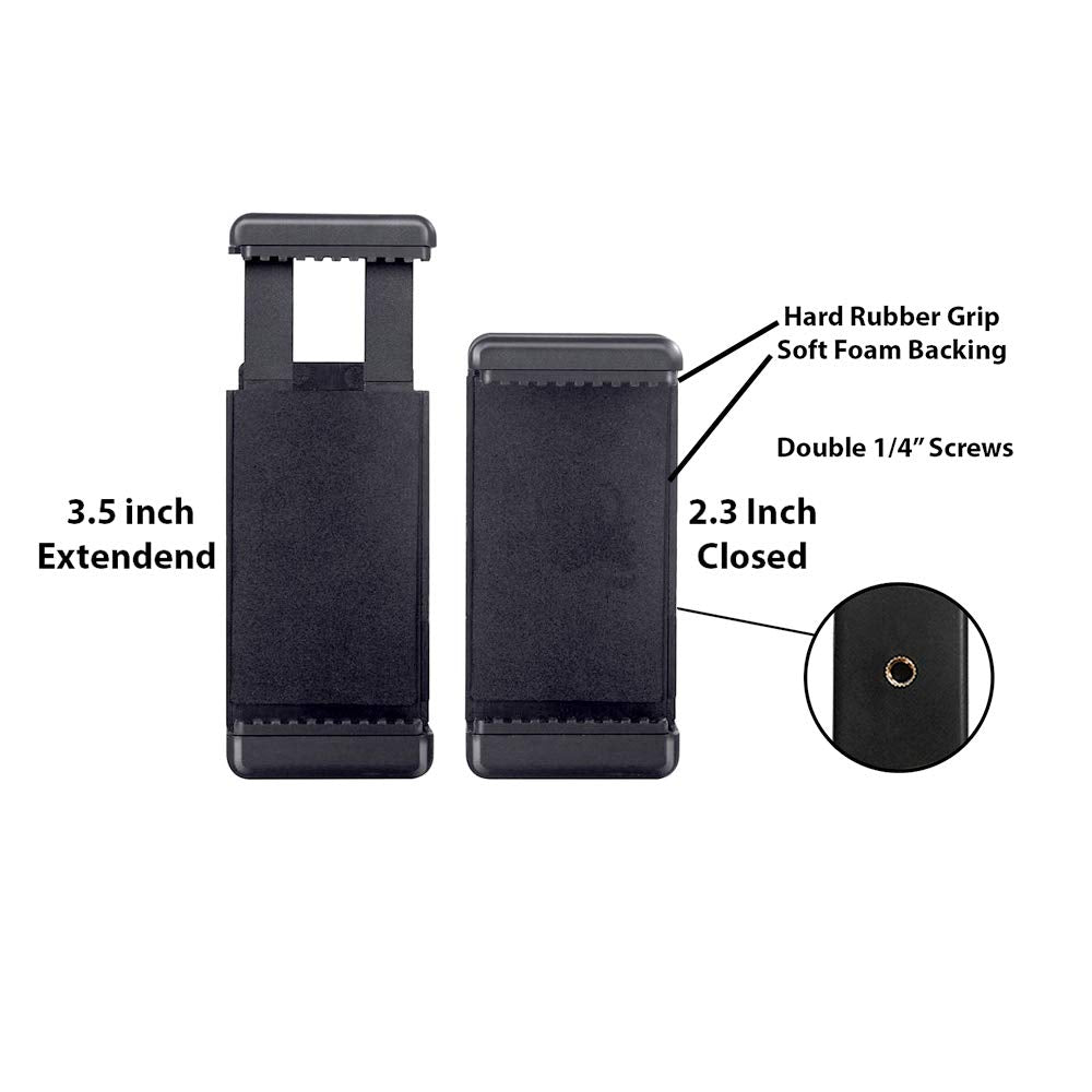 Ecostconnection 60" Pro Series Professional Camera Tripod And Universal Smartphone Mount For All Iphone And Android Smartphones + Microfiber Cloth