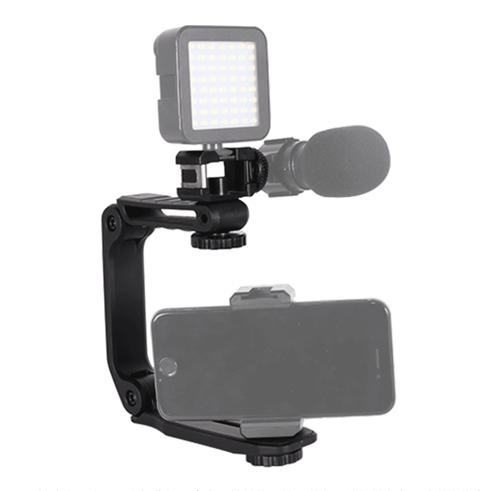 Ldbuejiaja Professional Handle Video Grip For Shots And Clear Videos Ushaped Stabilizer Universal 1/4 Screw Holes Video Stabilizer