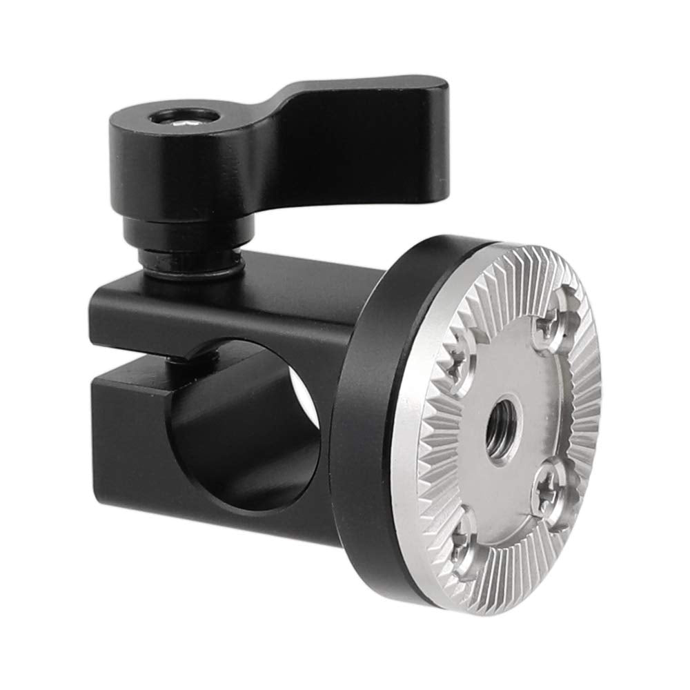 Camvate 15Mm Single Rail Rod Clamp With M6 Rosette Mount For Dslr Camera Cage Handgrip - 2319