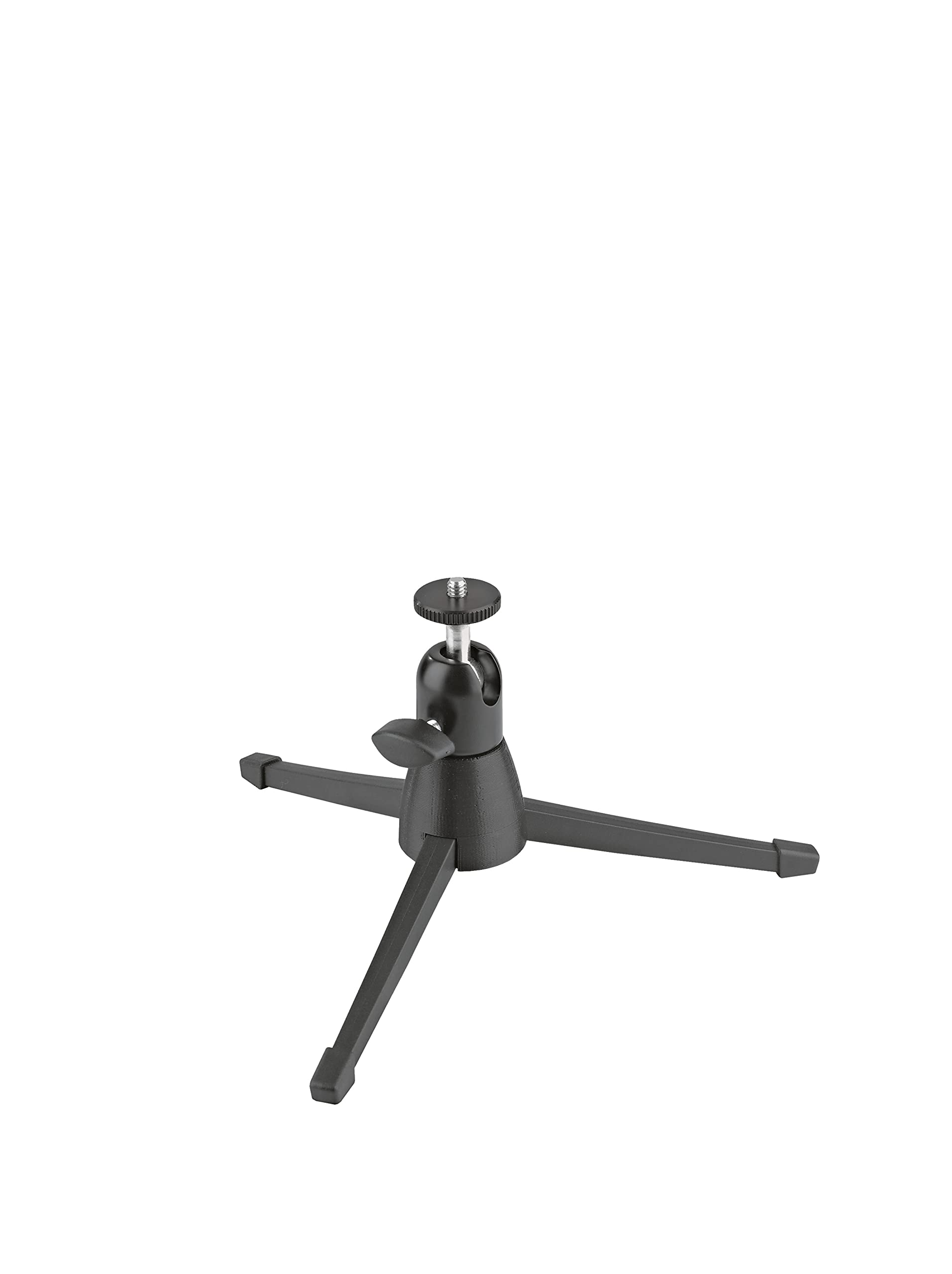 K&M König & Meyer 19783.100.55 Desktop Camera Stand Stable And Foldable Camera Tripod And Webcam Stand To Mount Equipment Up To 2.204 Lbs 1/4” Connection Thread And Adjustable Tilt-Angle Black