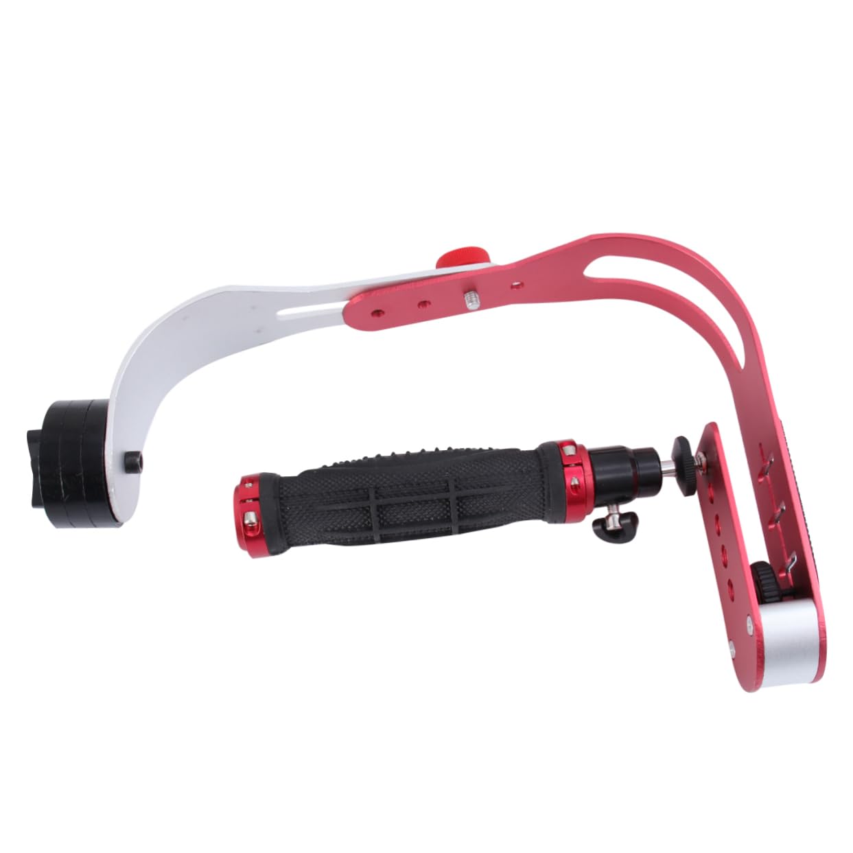 Diyeah 1Pc Bow Type Handheld Camera Stabilizer For Dslr Dv Videos Red Color Camera Holder For Smooth Low Angle Shots For Travel And