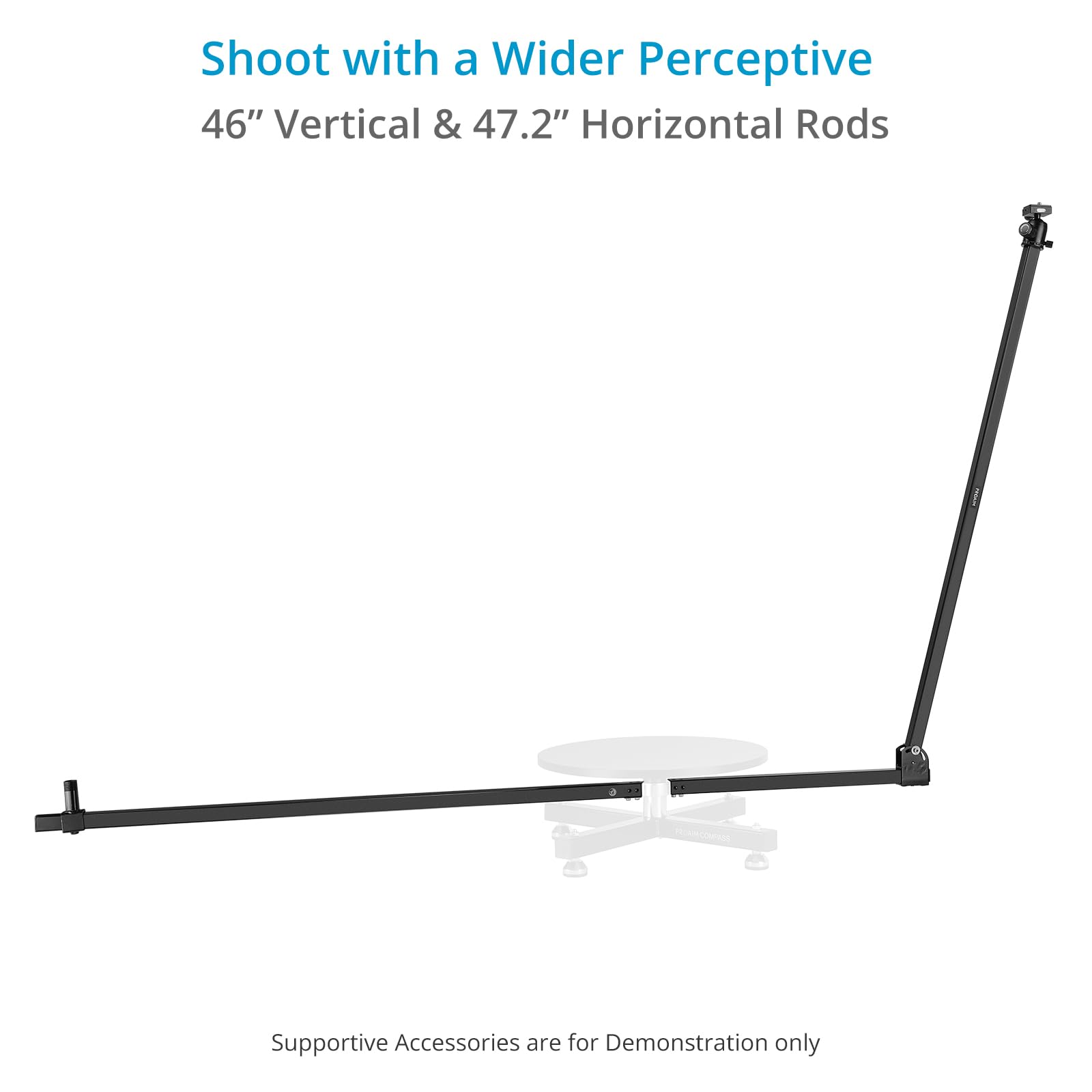 Proaim Camera 46” Vertical & 47.2” Horizontal Extension Bar. For Compass 360° Photo Booth Rotating Platform W Payload Of Up To 5Kg/11Lb. (Dl-Cmps-Eb)