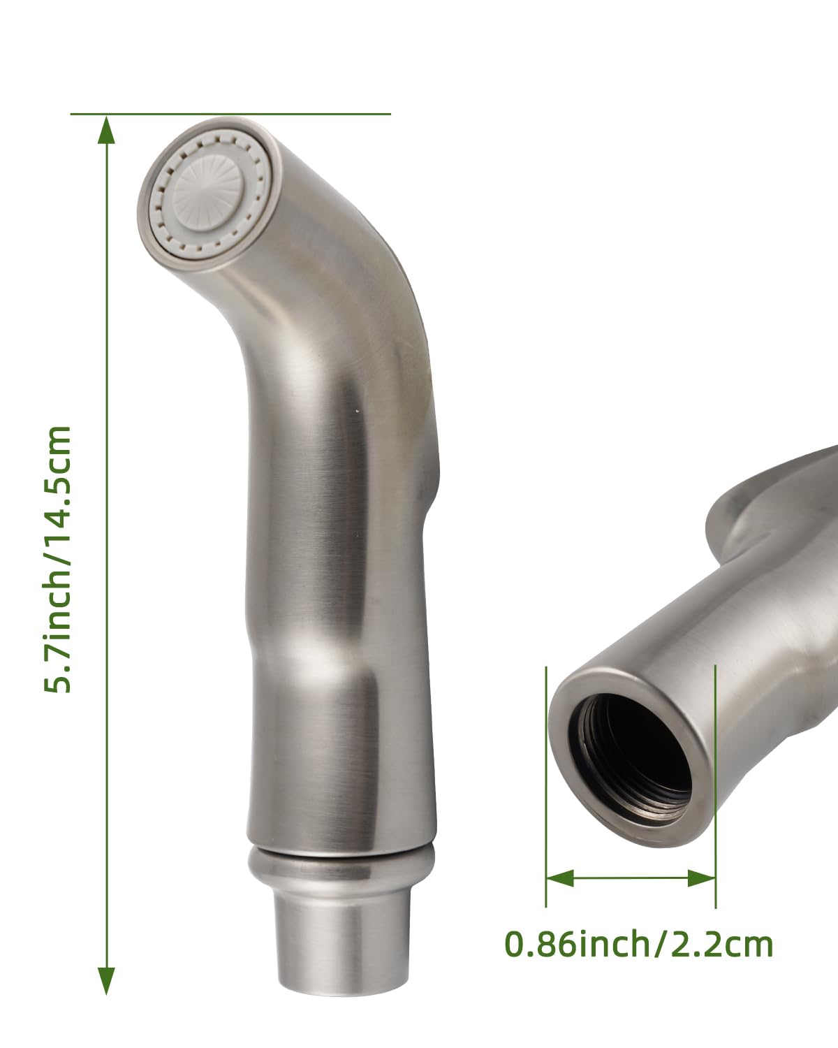 Anjoes Universal Kitchen Sink Spray Attachment, Sink Side Sprayer Head Replacement Compatible With Oakbrook/Delta/Moen/Kohler/Glacier Bay Faucets, Pull Out Nozzle Head, Brushed Nickel