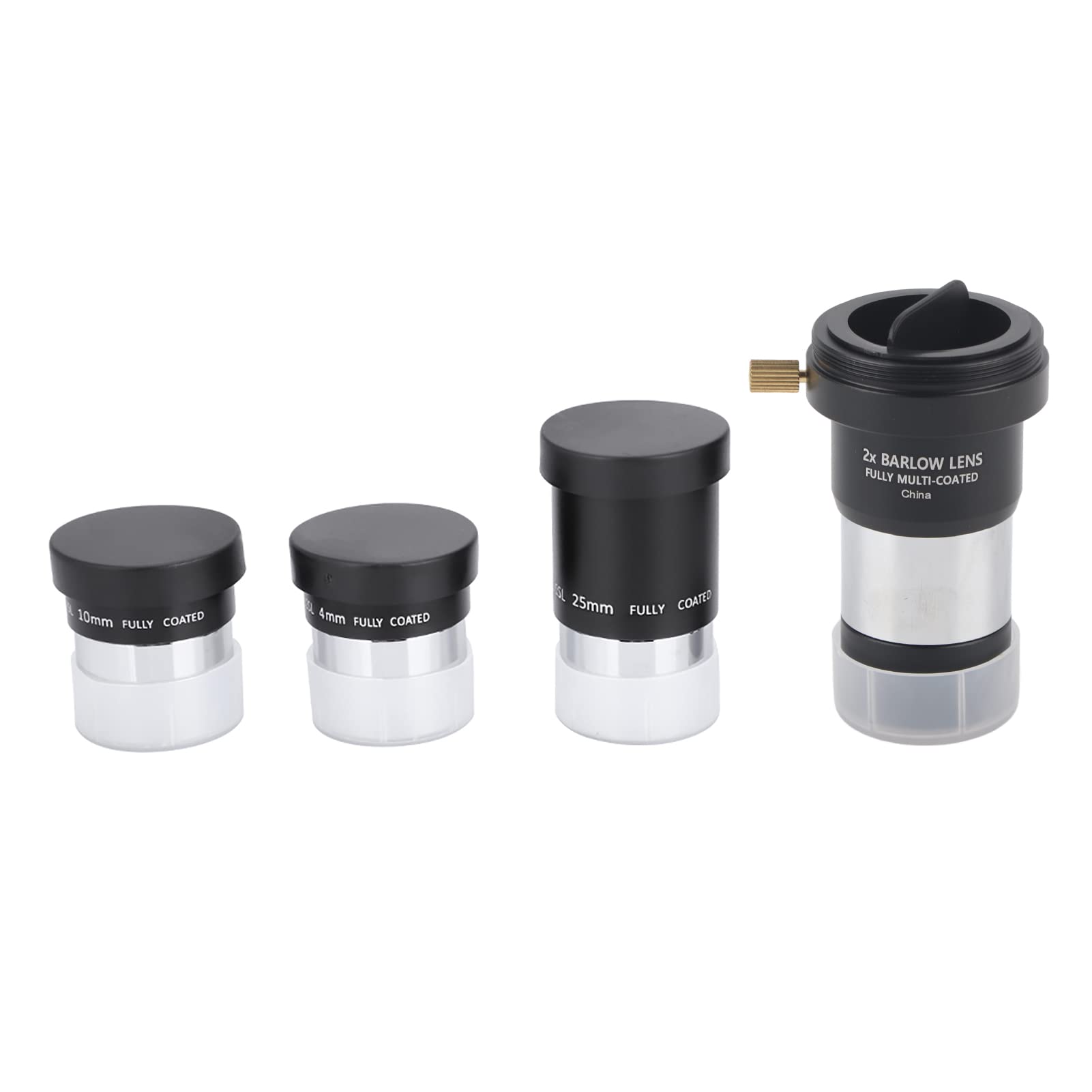 Youthink 127Eq Lenses, 1.25 Plossl Telescope Eyepiece Set 4 10 25Mm 2X Lens Kit For Astronomy