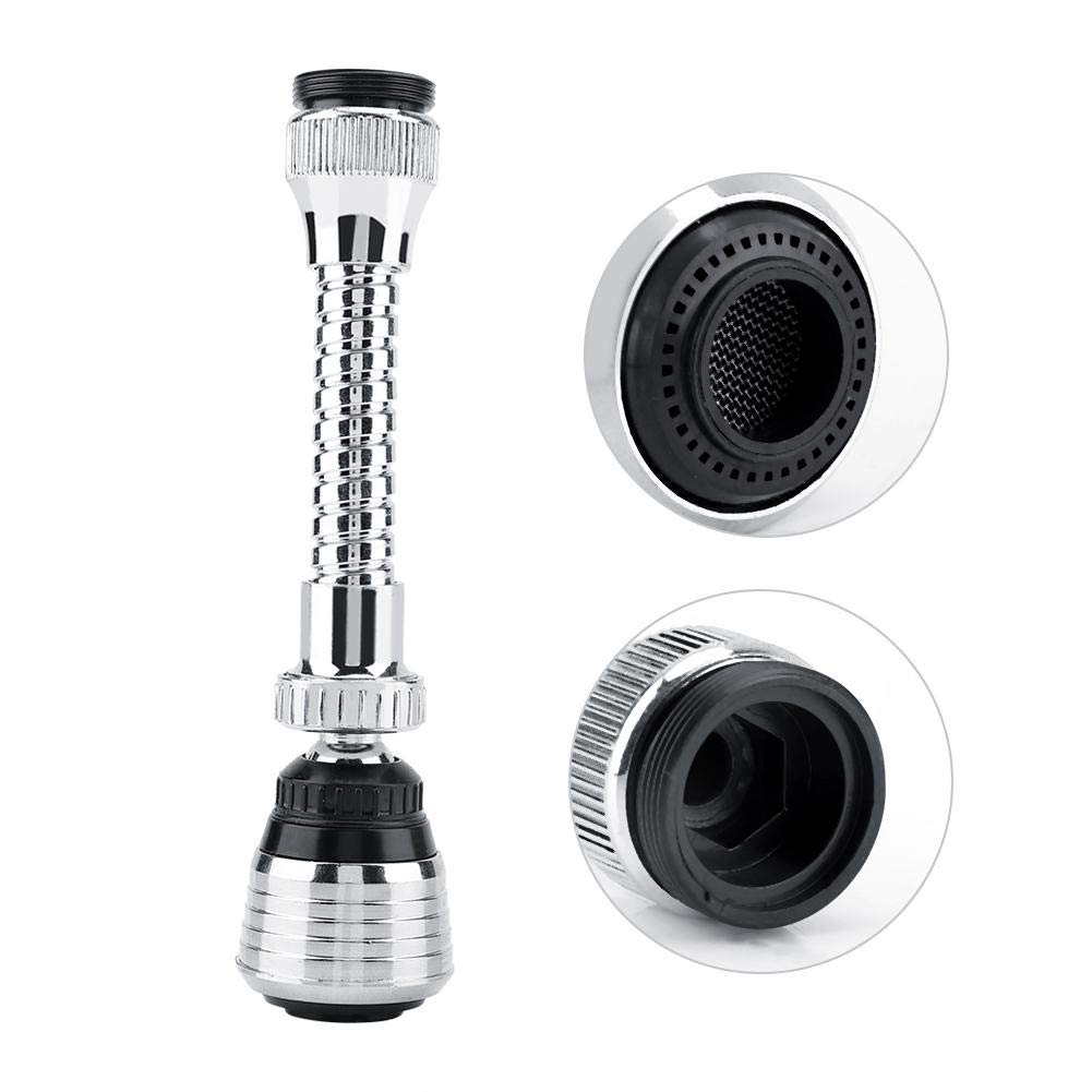 Topincn One-Handle High Arc Pulldown Kitchen Faucet With Water Saving Aerator, 360-Degree Rotary, Duplex Faucet, Spot Resist, Stainless Steel, Stainless Finish