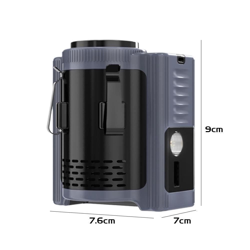 Portable Fan With Led Light, 10000Mah Rechargeable Battery, 5 Speeds Ultra-Strong Airflow Wearable