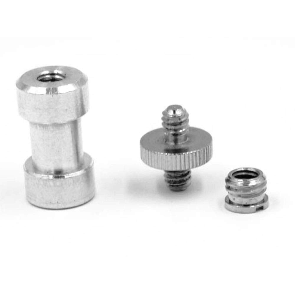 Acxico 3Set Camera Cam 1/4" 3/8" Tripod Screw Adapter Converter To Light Stand Holder Mount