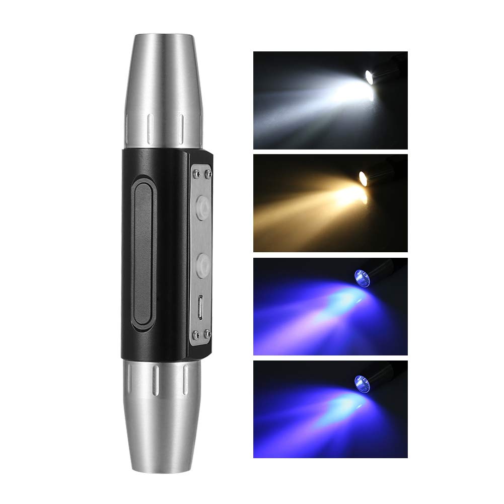 Pupilash Bright Torch- Usb Bright Torch Dx4 Usb Rechargeable 4 Lights Expert Jade Flashlight Bright Torch For Jewelry Appraisal