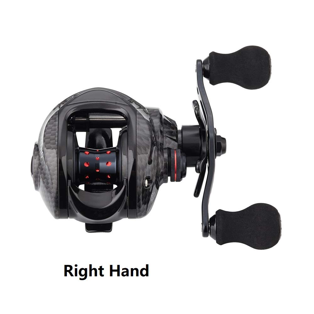 Fishdrops Baitcaster Reels, 9+1Bb, Cnc Aluminum Spool, Magnetic Brake System Bait Caster Reel High Speed Gear Ratio 7.0:1 Ultra Smooth Low Profile Baitcasting Fishing Reel