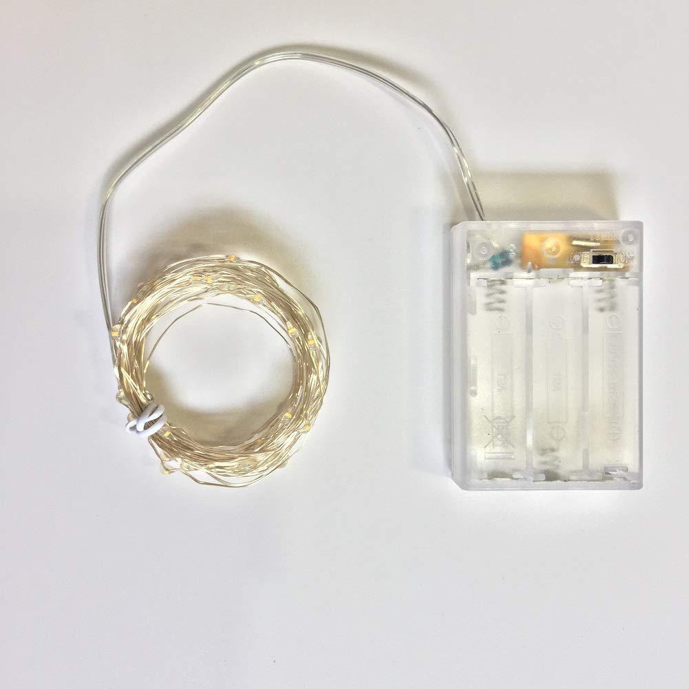 Luna Gift Pack 2 Battery Operated Mini Lights,Indoor Led Fairy Light With Timer 6Hours On/18Hours Off For Wedding Easter Party Decorations,50Count Leds,18Feet Silver Wire (Cold White)