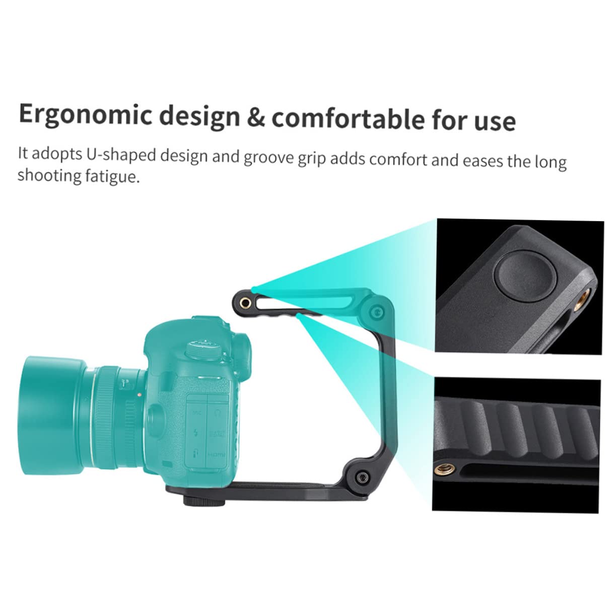 Homoyoyo 1 Pc Camera Stabilizer For U-Shaped Mobile Phone Bracket Practical Video Rig Handle Grip