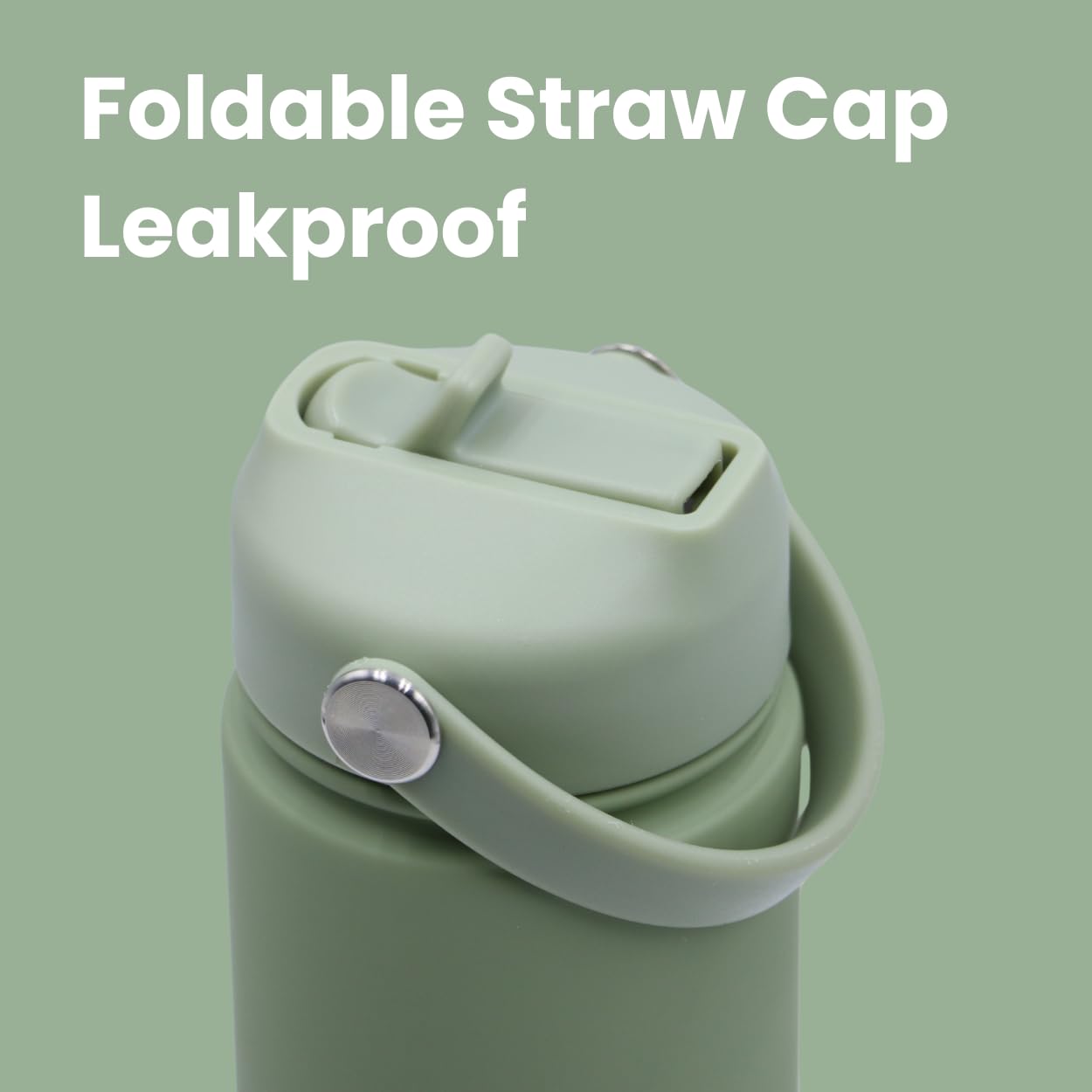 17 Oz Wide Mouth Vacuum Insulated Stainless Steel Water Bottle With Leakproof Closeable Straw