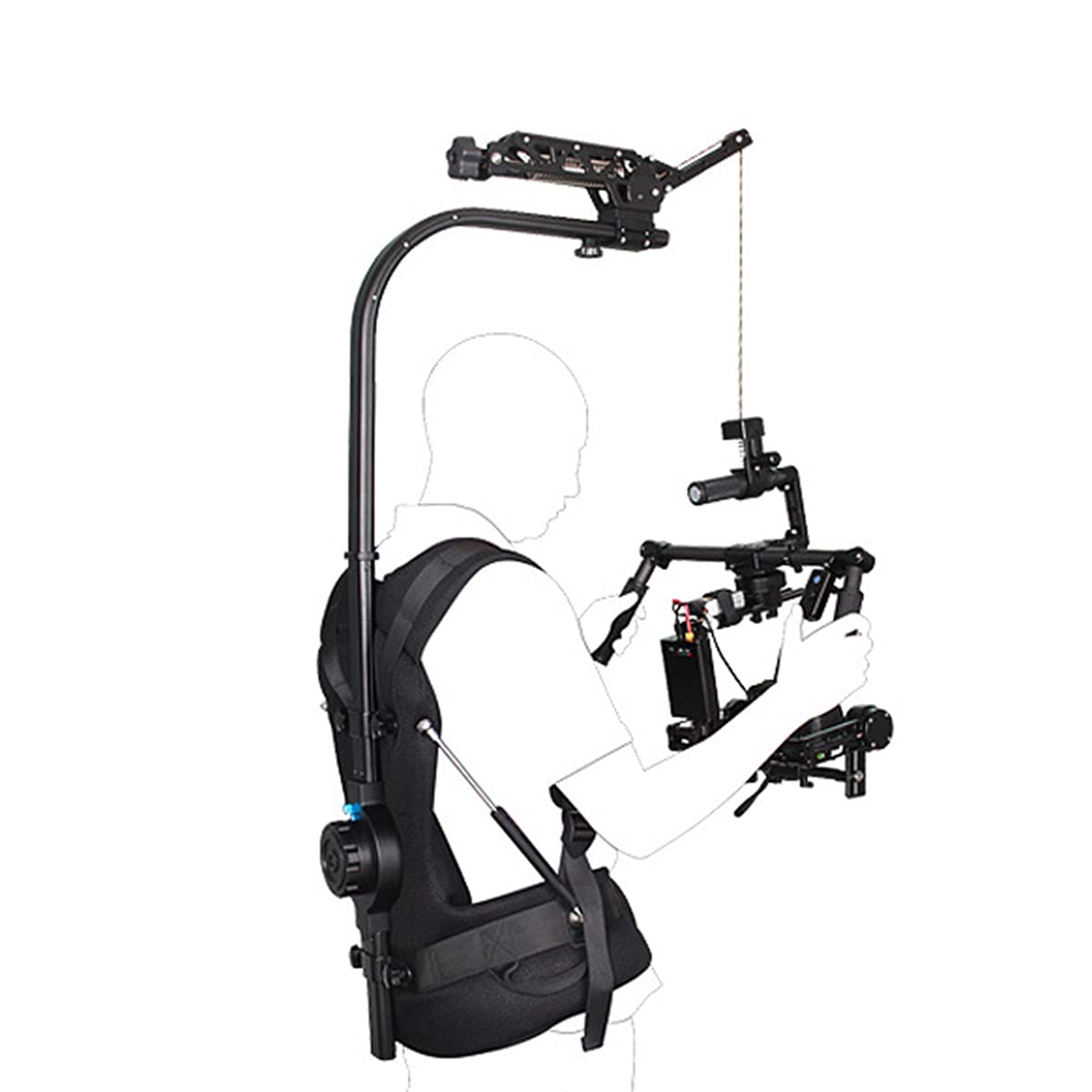 Supfoto Easy Rig Stabilizer Vest Professional Stabilizing Body Support For Dslr Camera Gimbals Camcorders Steadycam (8-18Kg/17.6-39.7Lb)