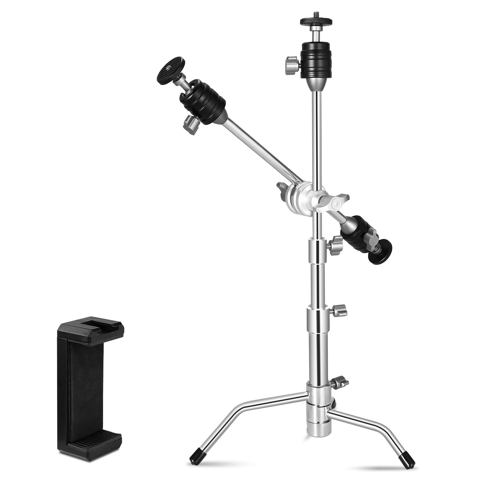 Godox Soonpho Mini Tripod With Boom Arm & Ball Head, 11-20In Adjustable Table Top Light Stand With 13In Holding Arm For Youtube&Tik Tok, Compatible For Camera, Phones, Ring Light And Led Video Light Panel