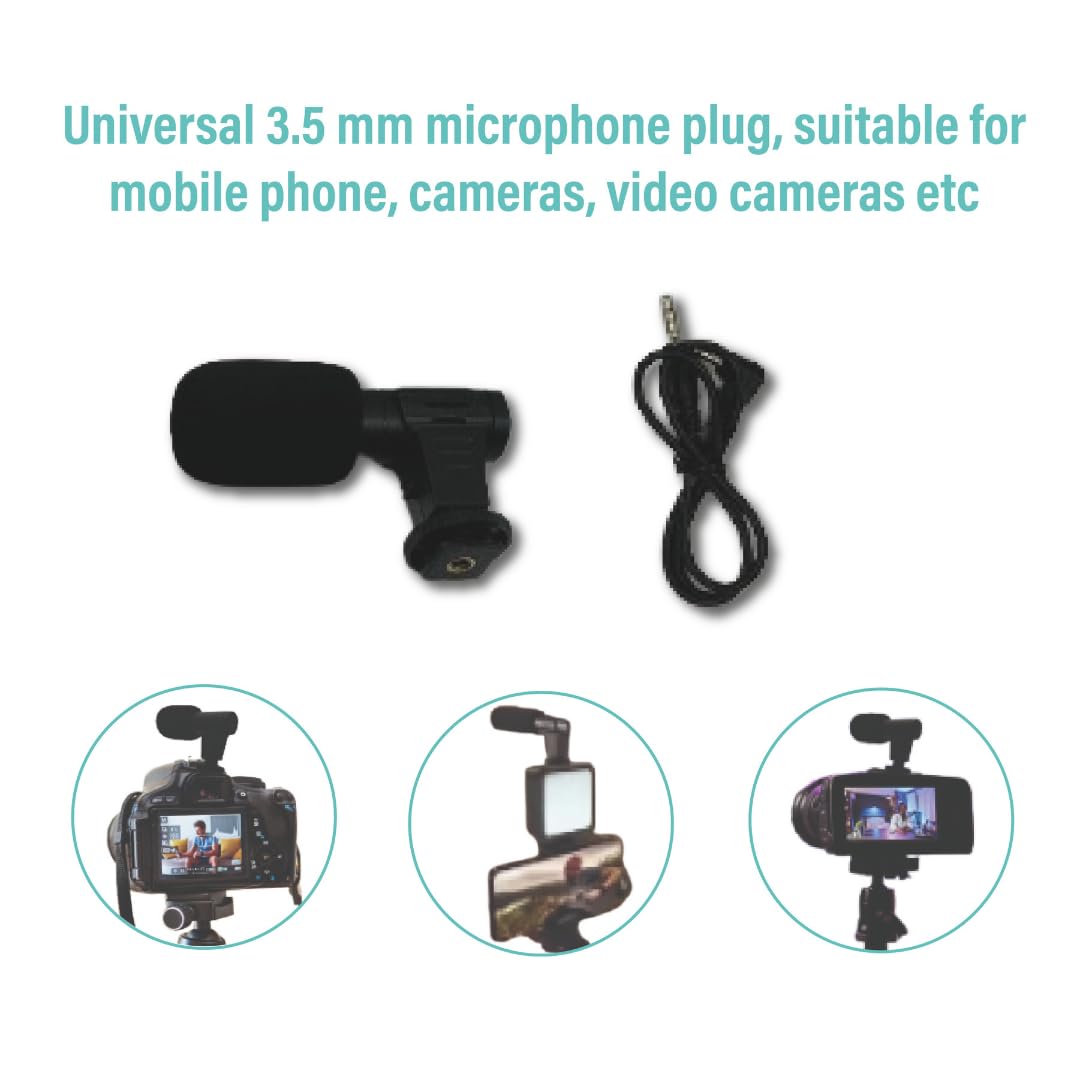 T Cache Vlogging Kit For Iphone & Android - Youtube Starter Kit With 2 Led Light, Tripod, Microphone & Smartphone Holder, Social Media Video Recording Kit - Content Creator Essentials
