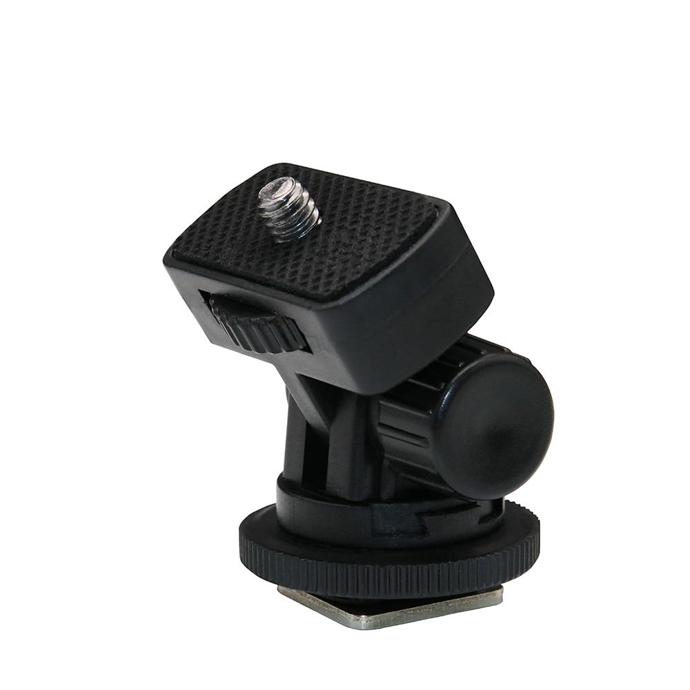 Kasinshooting Adjustable 180 Degree Video Camera Monitor Mount Cold Shoe Adapter 1/4" Thread Stand Holder (Abs Material)
