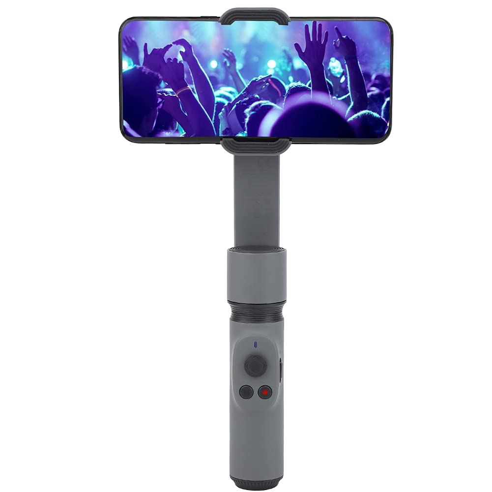 Ashata Handheld Stabilizer, Gray Rotating Storage Folding Vlog Stabilizer Antishake Ballhead Stabilizer For Live Broadcast And Short Video