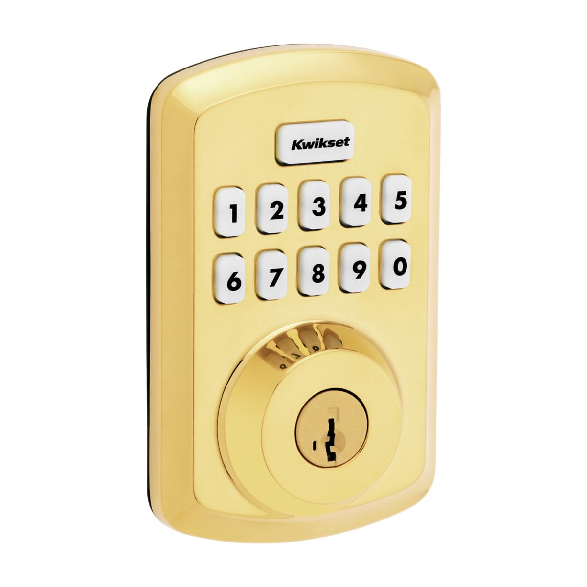 Kwikset 9250Trs-L03S Transitional Powerbolt 2 Electronic Smartcode Deadbolt Smartkey With Rcal Latch And Rcs Strike Lifetime Brass Finish