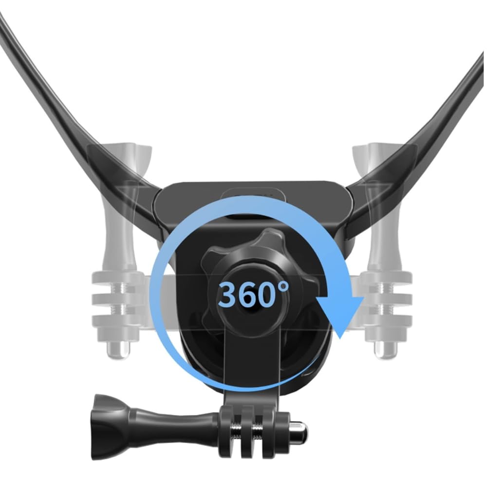 Muskulo Monstro Neck Holder Mount, Pov/Vlog Flexible Neck Holder Stand, With Adjustable Chest Strap, For Mobile Phone, Go Pro Hero, Insta360, Dji Action Camera, Video Shooting Accessories