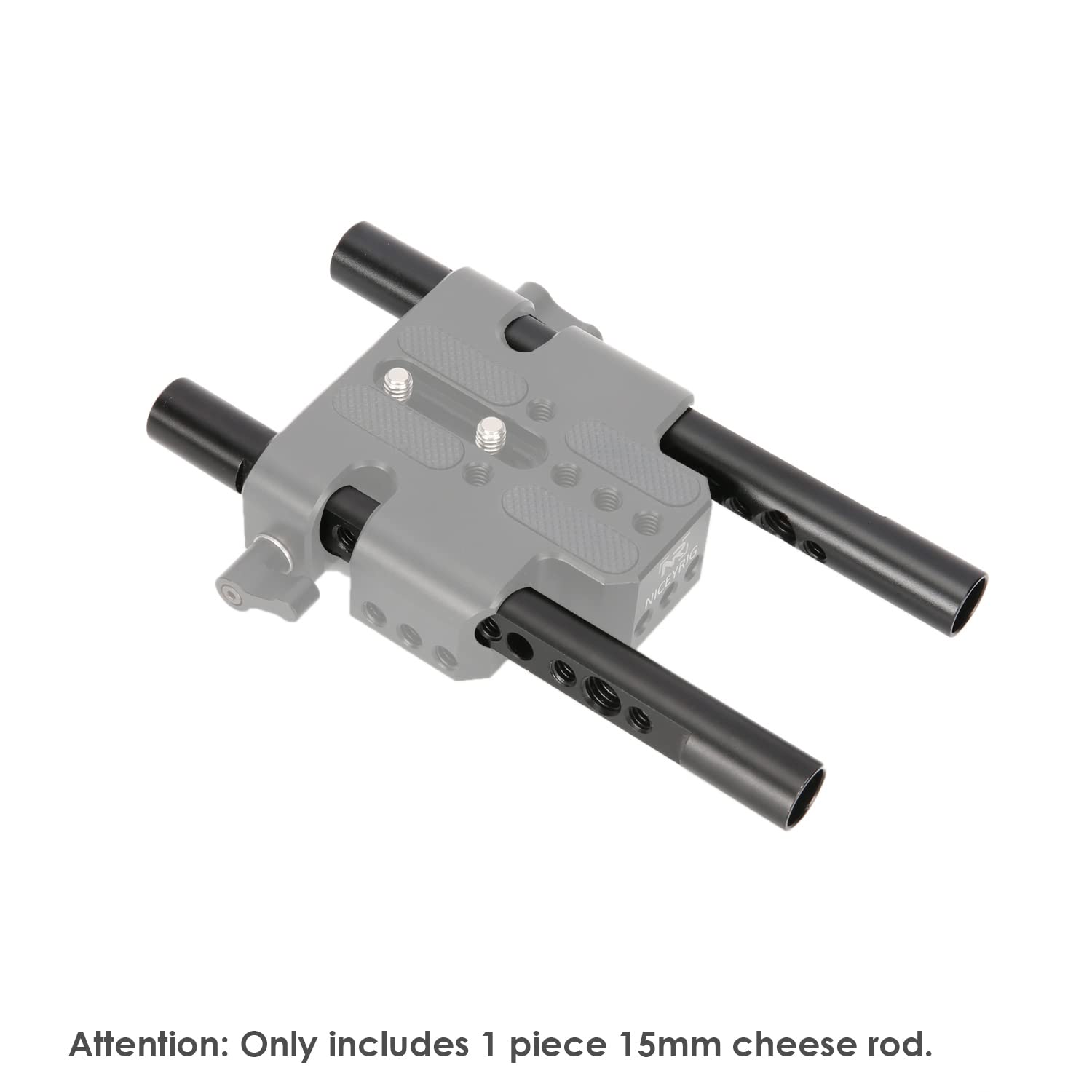 Niceyrig 6.2 Inch 15Mm Cheese Rod With 1/4 3/8 Locating Hole, M12 Inner Thread Aluminum Alloy 15Mm Rod Rail For Camera Cage Rig, Lens Support - 541