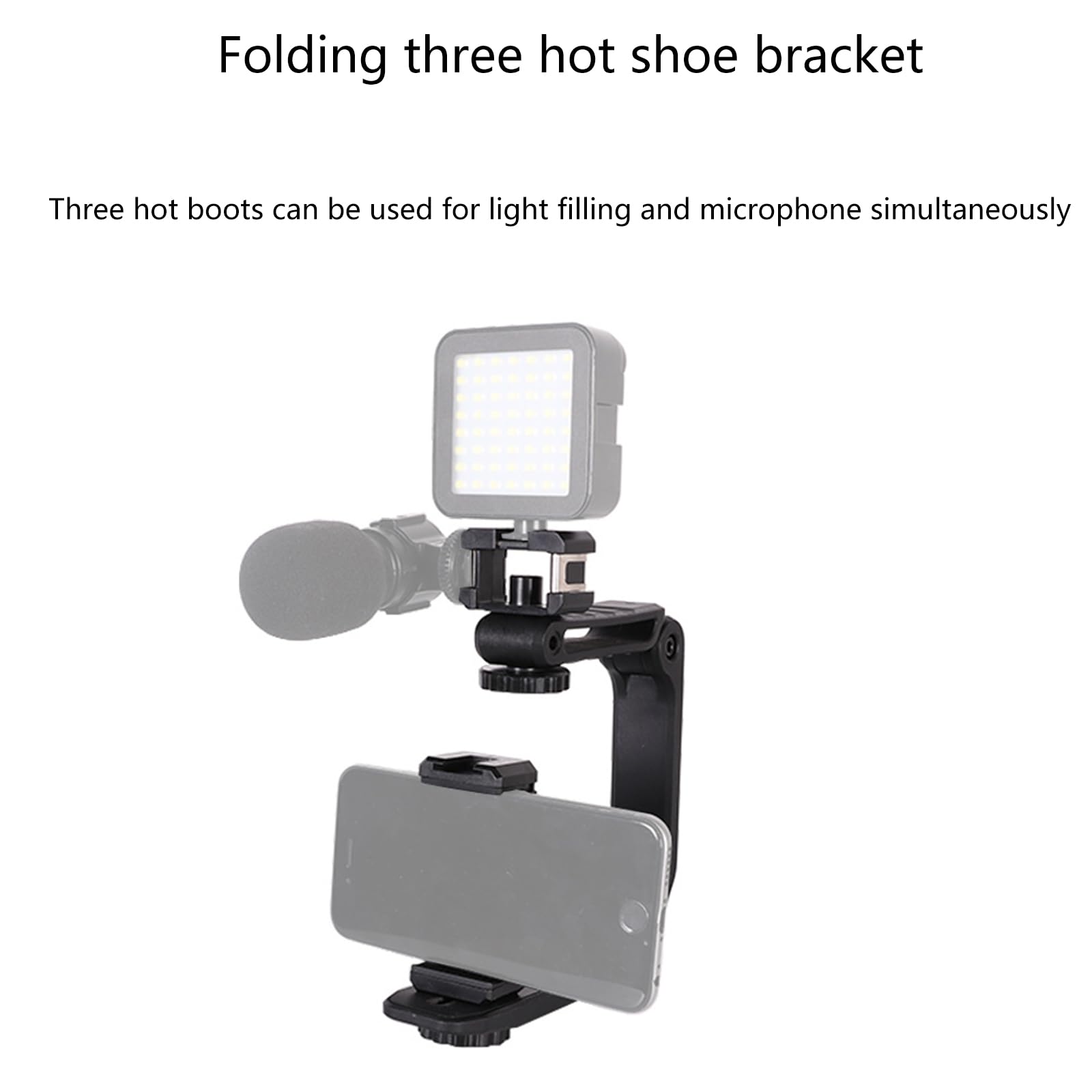 Ldbuejiaja Professional Handle Video Grip For Shots And Clear Videos Ushaped Stabilizer Universal 1/4 Screw Holes Video Stabilizer