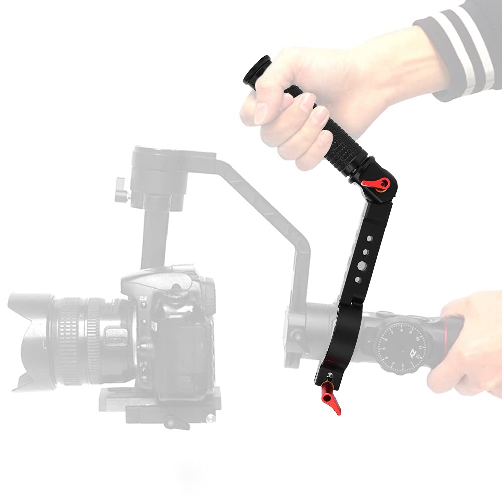 Focket Gimbal Hand Grip For Ronin S, Crane 2 Handheld Gimbal Stabilizer, 1/4In 3/8In Adjustable Handgrip Lanyard Sling Extension Bracket, Monitor Flash Mount Handle Extender (Crane 2 Version)