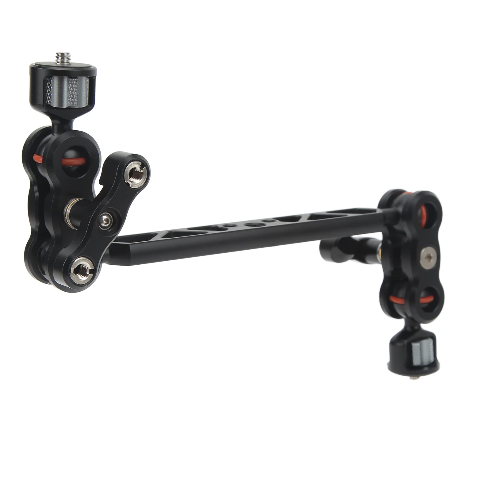 Kimiss Articulating Arm Camera Mount 13In Articulating Magic Arm Camera Mount Adjustable Cnc Aluminum Alloy With 1/4" And 3/8" Thread For Led Light Microphone