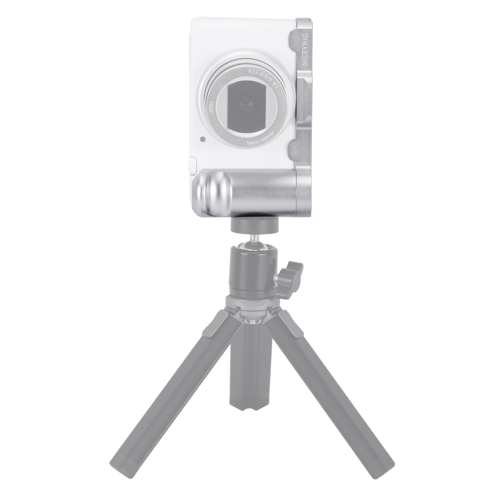 Niceyrig Zv-1 Ii/Zv-1F L-Shape Grip For Sony Vlog Vlogging Camera, Extension Bracket With Quick Release Plate For Arca Style (Silver Version) - 595