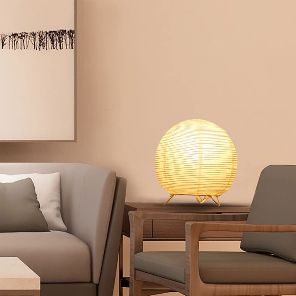 Archi Table Lamp, Standing Lamps With Rice Paper Shade For Bedroom, Livingroom (Ball)