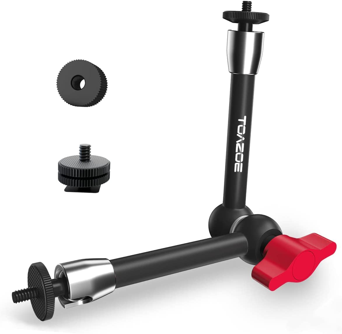 Toazoe Adjustable Magic Arm, 11 Inch/28 Cm Articulating Friction Arm Camera Mount With Both 1/4" Thread Screw Compatible With Camera, Lcd Monitor, Fill Light,Flash Led Light