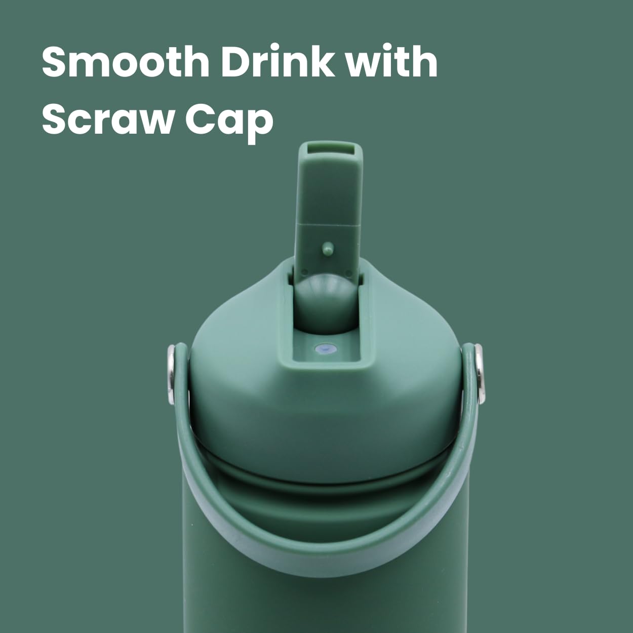 17 Oz Wide Mouth Vacuum Insulated Stainless Steel Water Bottle With Leakproof Closeable Straw
