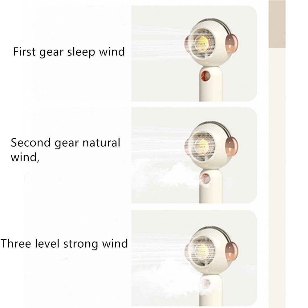 Portable Handheld Misting Fan, Rechargeable Personal Mister Fan, Battery Operated Spray Water Mist