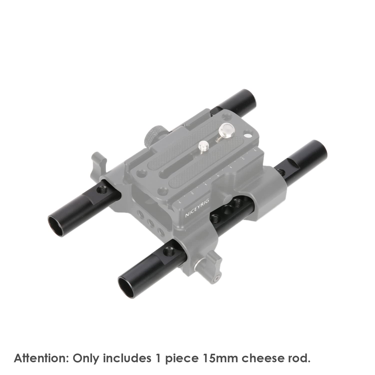Niceyrig 6.2 Inch 15Mm Cheese Rod With 1/4 3/8 Locating Hole, M12 Inner Thread Aluminum Alloy 15Mm Rod Rail For Camera Cage Rig, Lens Support - 541