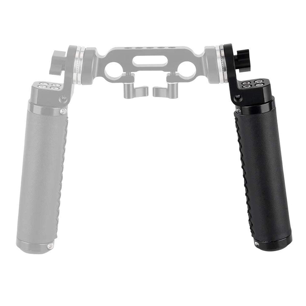 Niceyrig Leather Rosette Handle M6 Thread Mount, Applicable For 15Mm Camera Shoulder Rig Rod Support System