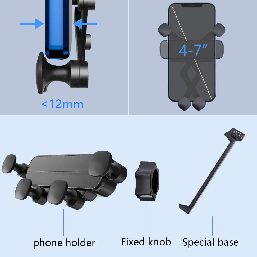 Lunqin Car Phone Holder For Toyota Tundra -,Toyota Sequoia    Auto Accessories Navigation Screen Bracket Interior Decoration Mobile Cell Phone Mount