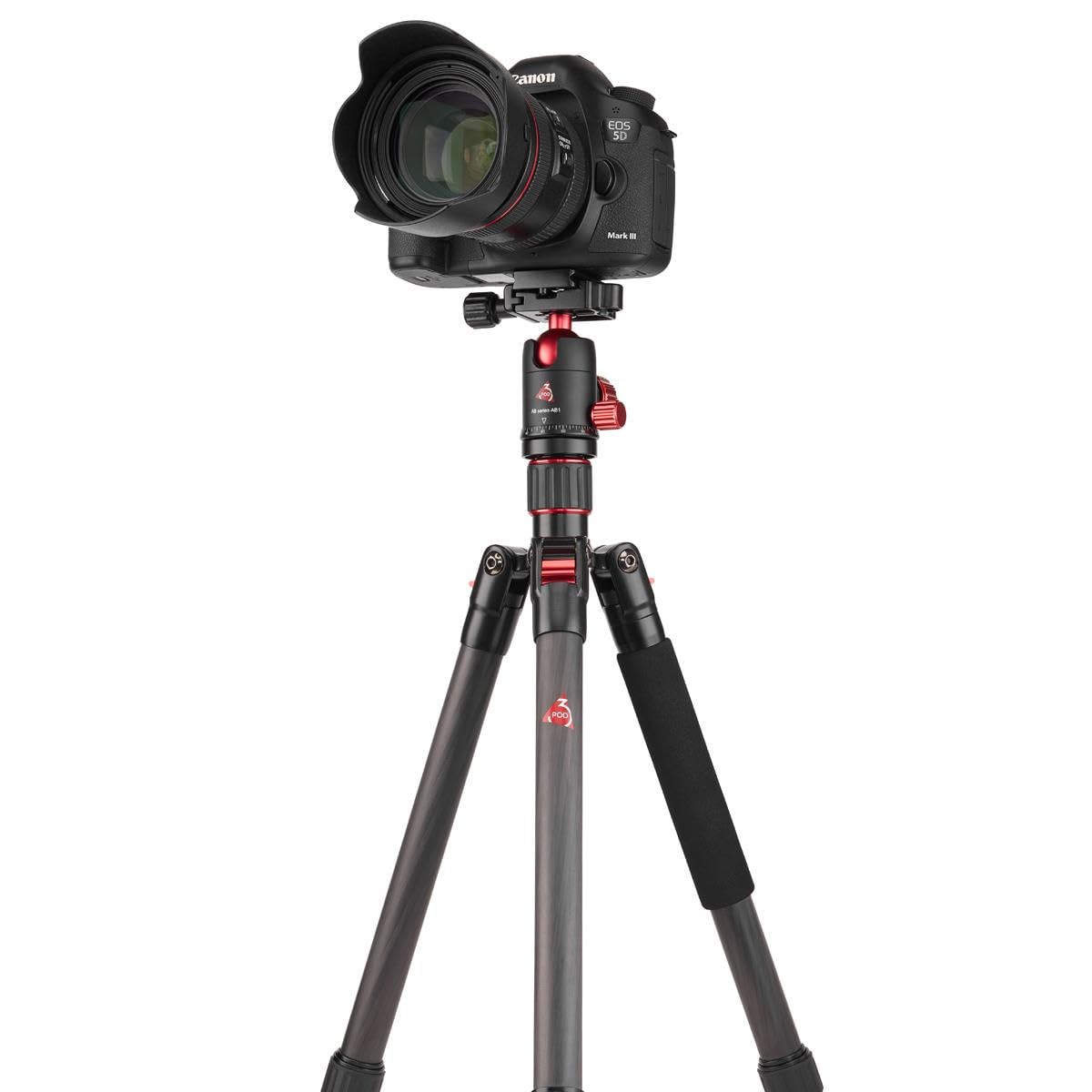 3Pod Trek Series 4-Section Carbon Fiber Travel Tripod/Monopod With Arca-Type Ball Head – Lightweight, Compact, High Load Capacity, Adjustable Height, Twist Lock Legs For Dslr & Mirrorless Cameras