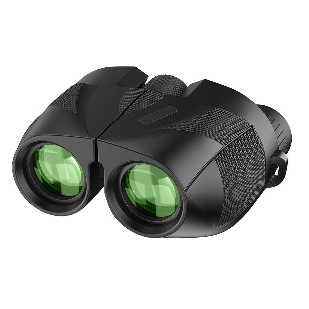 Paafjell Compact Waterproof Binoculars 12X25 Coated Lenses For Hunting Theatre Camping Hiking Bird Watching