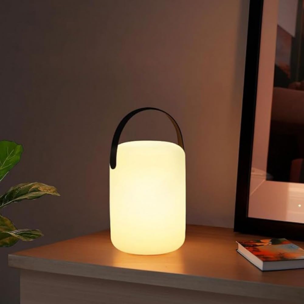 Yuchao Wonder Night Light With Handle, Rechargeable Cordless Lamp For Bedroom/Baby Nursery/Bathroom/Hallways/Living Room,Portable Light With16 Colors Changing Lamp,Lantern For Camping/Outdoor/Tent