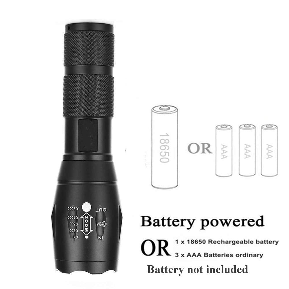 Proforus Uv Flashlights Rechargeable, Ultraviolet Flashlight 365Nm & 395Nm Double Uv Light Source Blacklight Flashlight Torch 2 In 1 Zoomable For Detect Pet Urine Stains Scorpions Art Photography