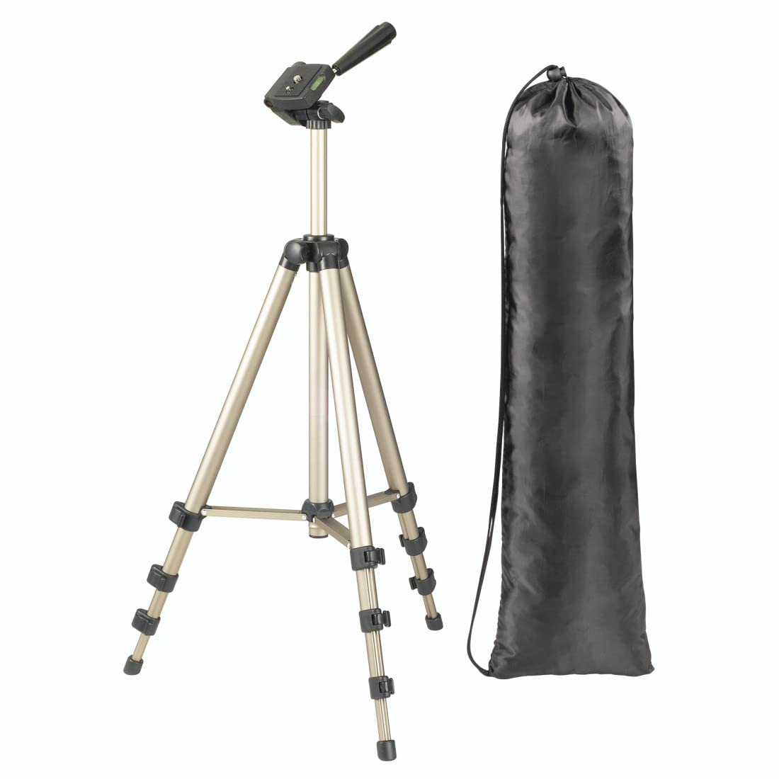 Hama Star 700 Ef  Lightweight Camera Tripod With 3-Way Head  Photo Tripod, 42.5-125Cm Height  Includes Carrying Case  Suitable For Slr & System Cameras  Champagne