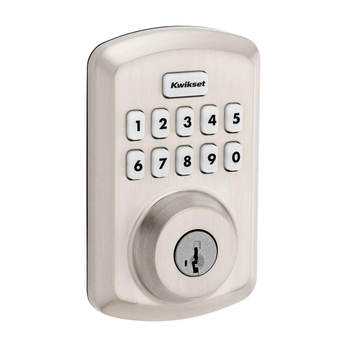 Kwikset 9250Trs-15S Transitional Powerbolt 2 Electronic Smartcode Deadbolt Smartkey With Rcal Latch And Rcs Strike Satin Nickel Finish